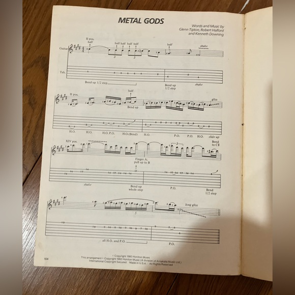 Judas Priest 1982 Rare Sheet Music Book 104 pages - Picture 9 of 11